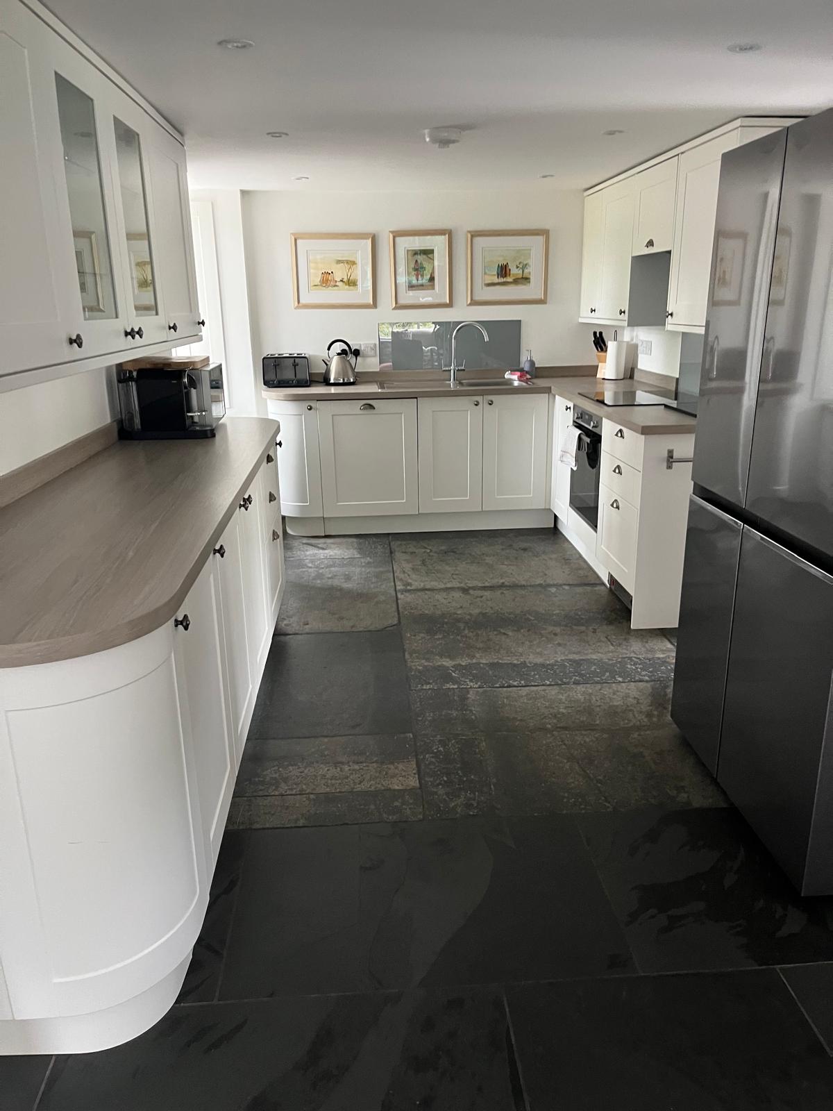 Modern kitchen cleaned and reset